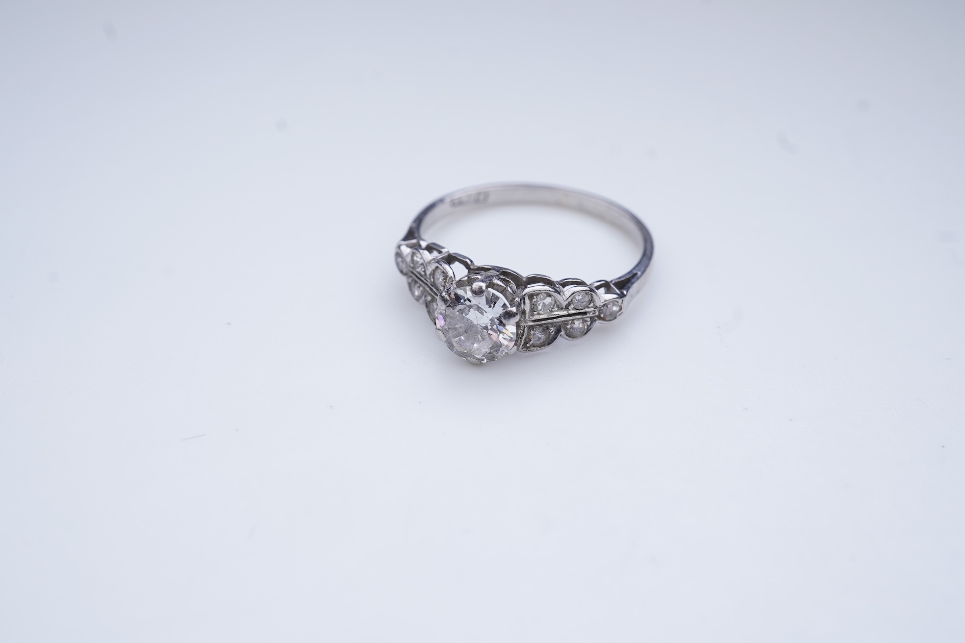 A diamond ring, mid 20th century